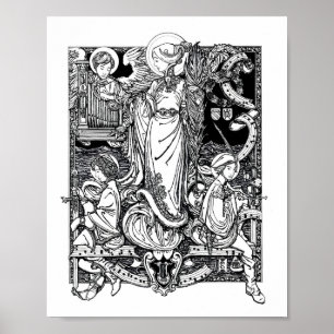 St. Cecilia of Rom 8" x 10" Skriv ut Poster
