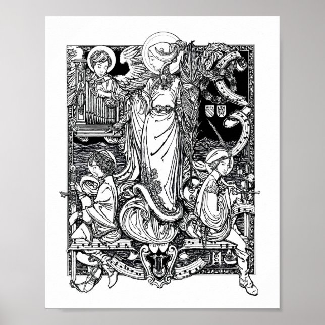 St. Cecilia of Rom 8" x 10" Skriv ut Poster (Framsidan)
