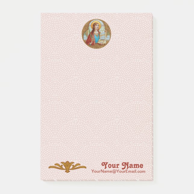 St. Cecilia of Rom (BK 003) 4"x6" Post-it Block (Framsida)