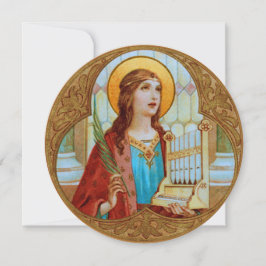 St. Cecilia of Rom (BK 003) Blank Greeting Card