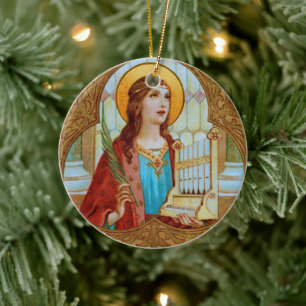 St. Cecilia of Rom (BK 003) Julgransprydnad Keramik