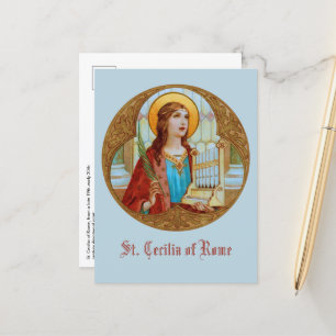 St. Cecilia of Rom (BK 003) Lodrät Postcard Vykort