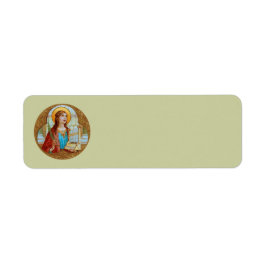 St. Cecilia of Rom (BK 003) Returadress Etikett
