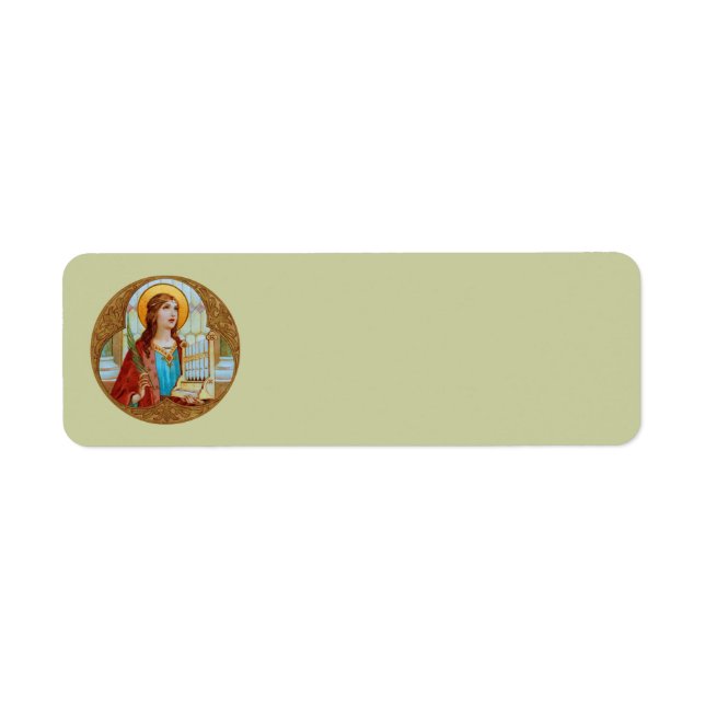 St. Cecilia of Rom (BK 003) Returadress Etikett (Framsidan)