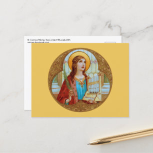 St. Cecilia of Rom (BK 003) Vågrät Postcard Vykort