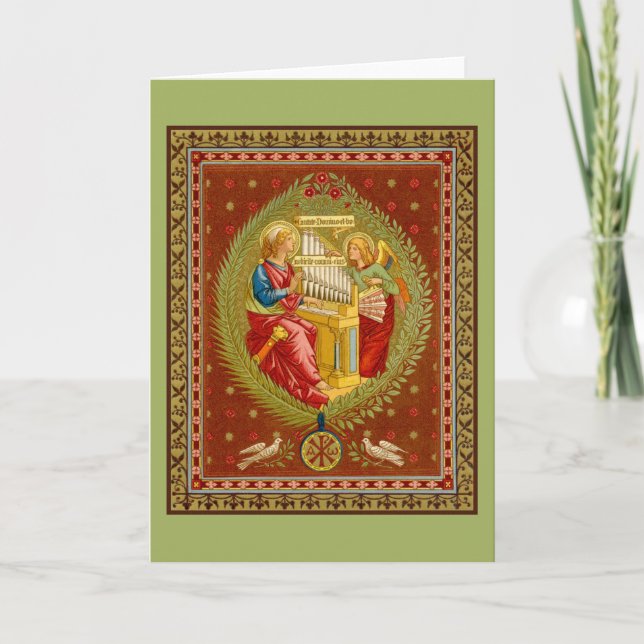 St. Cecilia of Rom (SNV 36) Blank Greeting Card Kort (Framsida)