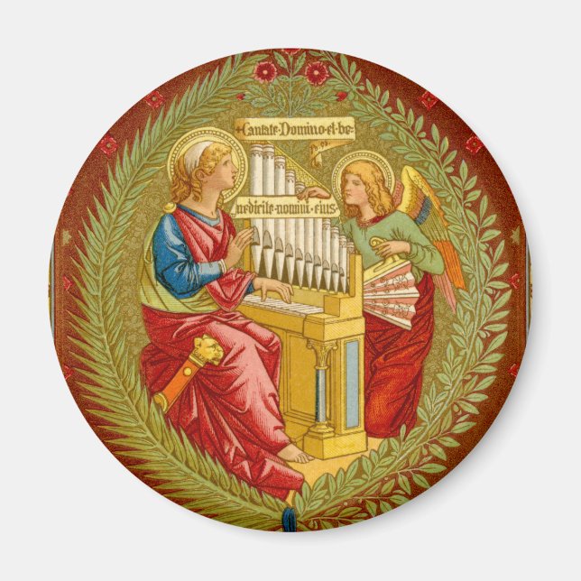 St. Cecilia of Rom (SNV 36) Round Magnet (Framsidan)