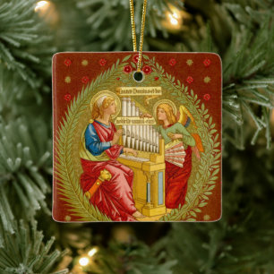 St. Cecilia of Rom (SNV 36) Square Julgransprydnad Keramik