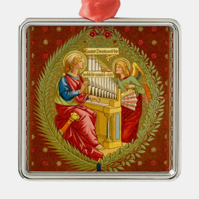 St. Cecilia of Rom (SNV 36) Square Julgransprydnad Metall (Framsidan)