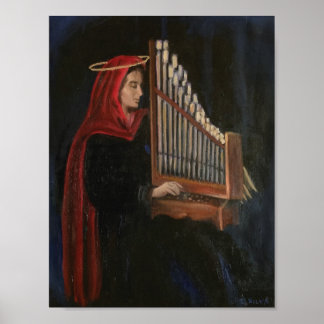 St. Cecilia på Organ Poster