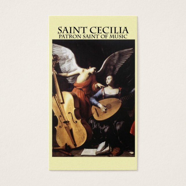 St. Cecilia, Patron Saint of Music Visitkort (Framsidan)