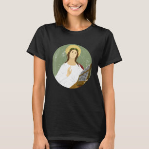 St Cecilia Patron Saint of Musician Catholique T Shirt