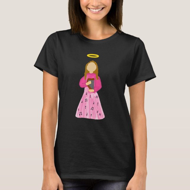 St Cecilia Patron Saint of Musician Catholique T Shirt (Framsida)