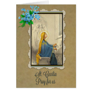 St Cecilia Patroness av musiker OBS Kort