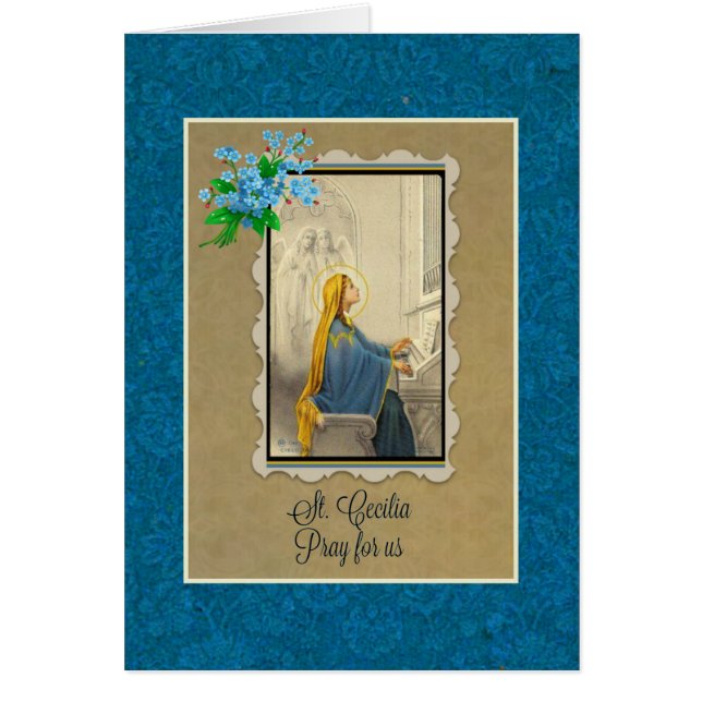 St Cecilia Patroness av musiker OBS Kort (Framsidan)