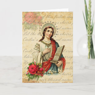 St. Cecilia Patroness of Musician Religiösa Kort
