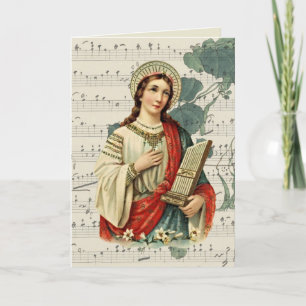 St. Cecilia Patroness of Musician Religiösa Kort