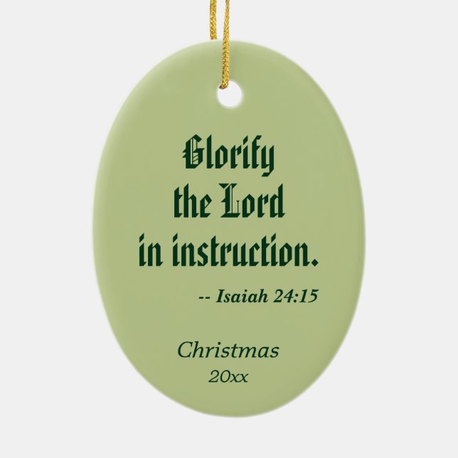 St. César de Buss (SLE 001) Julgransprydnad Keramik (Baksidan)