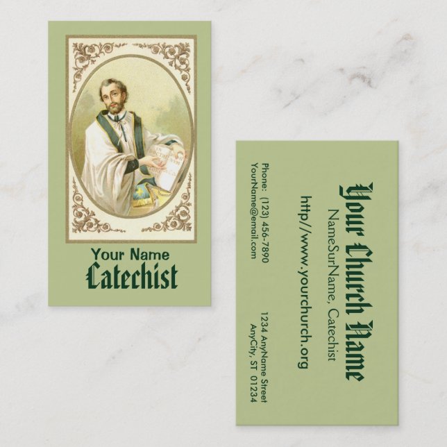 St. César de Buss (SLE 001) Visitkort (Fram/baksida)