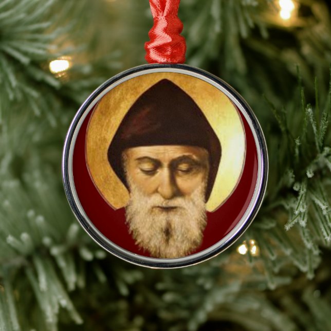 St. Charbel Makhlouf Julgransprydnad Metall (Träd)