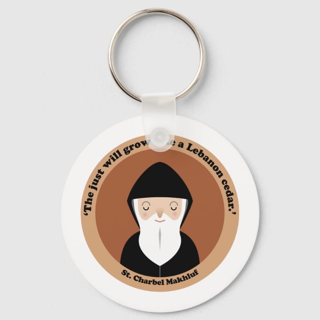 St. Charbel Makhluf Nyckelring (Framsida)