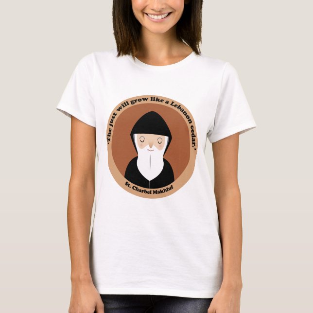 St. Charbel Makhluf Tee Shirt (Framsida)
