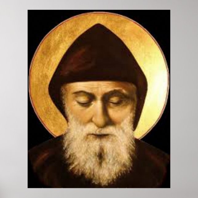 St. Charbel (Sharbel) Makhlouf Maronite Poster (Framsidan)
