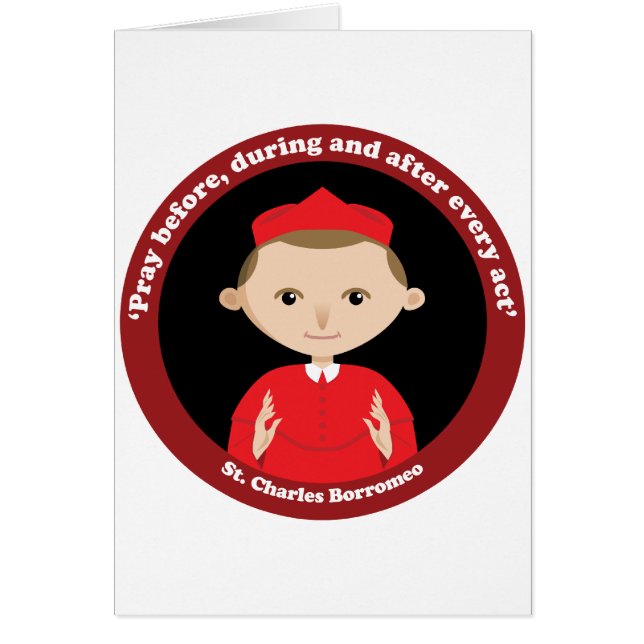 St. Charles Borromeo Hälsningskort (Framsidan)