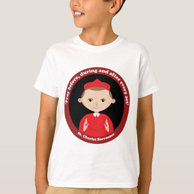 St. Charles Borromeo T Shirt (Framsida)