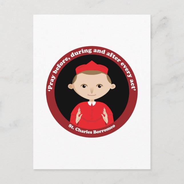 St. Charles Borromeo Vykort (Framsida)