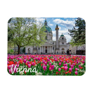 St. Charles Church i vår i Wien, Österrike Magnet