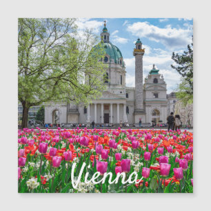 St. Charles Church i vår i Wien, Österrike Morsa