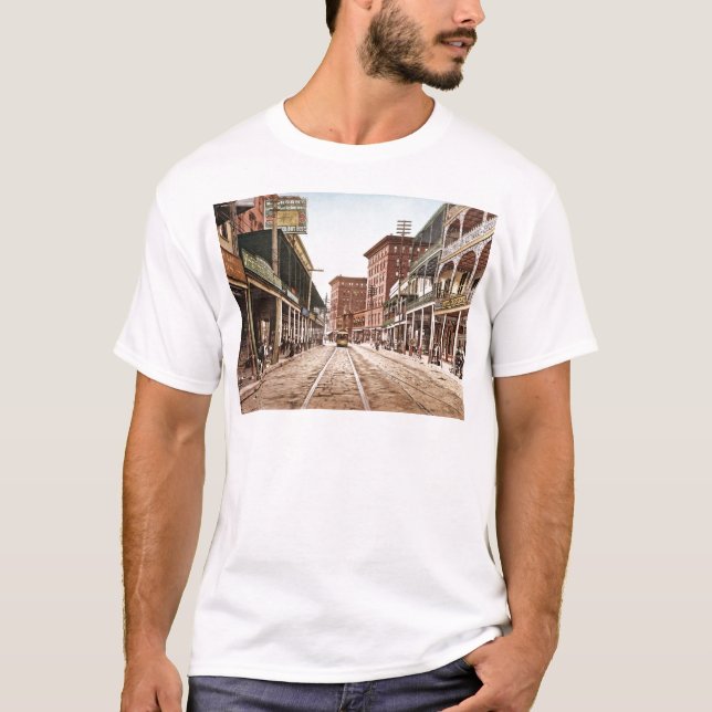 St Charles gata New Orleans 1900 T Shirt (Framsida)