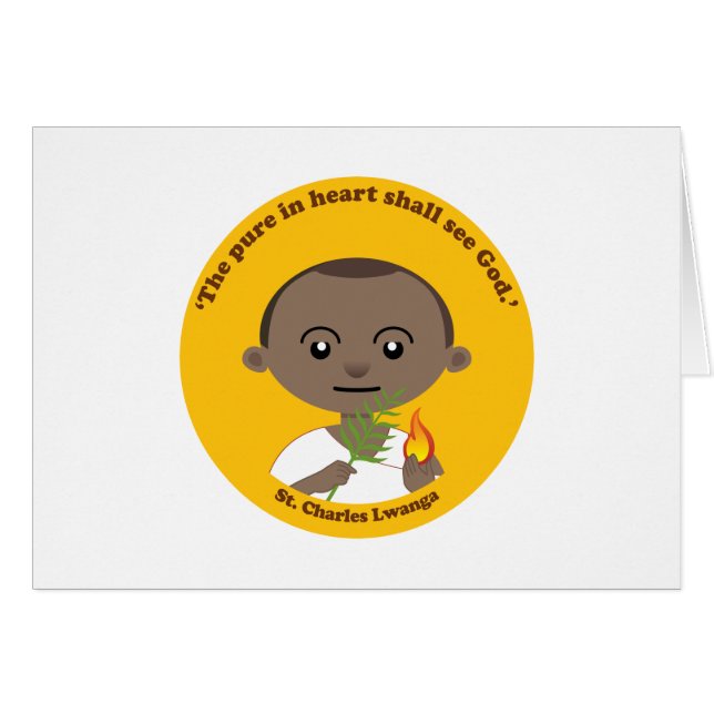 St. Charles Lwanga Hälsningskort (Framsidan Horizontal)