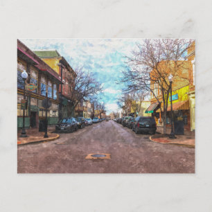 St Charles Main St Painterly-vykort Vykort