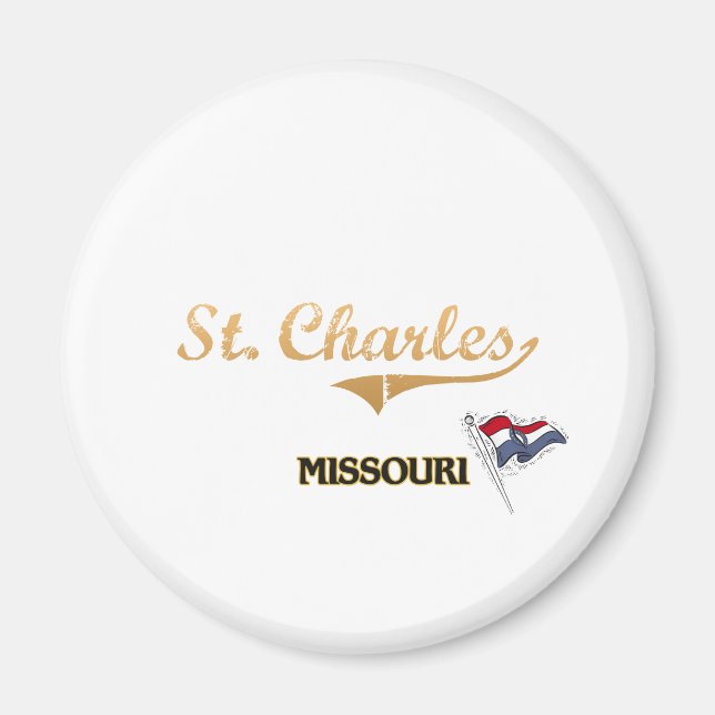 St. Charles Missouri City Classic Magnet (Framsidan)