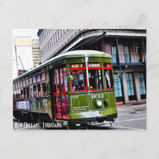 St. Charles Streetcar i New Orleans, LA Vykort