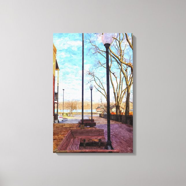 St Charles Walkway Painterly Canvastryck (Framsida)