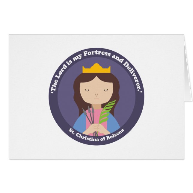 St. Christina of Bolsena Hälsningskort (Framsidan Horizontal)