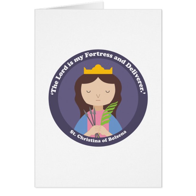 St. Christina of Bolsena Hälsningskort (Framsidan)