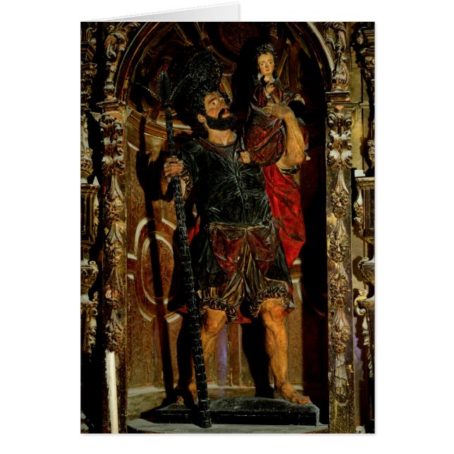 St Christopher 1597 Hälsningskort (Framsidan)