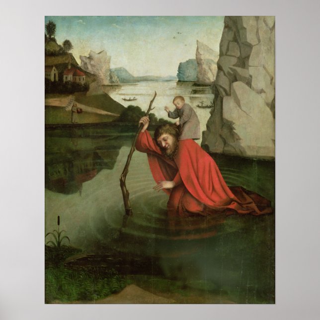 St. Christopher Carriage the Jesus Child Poster (Framsidan)
