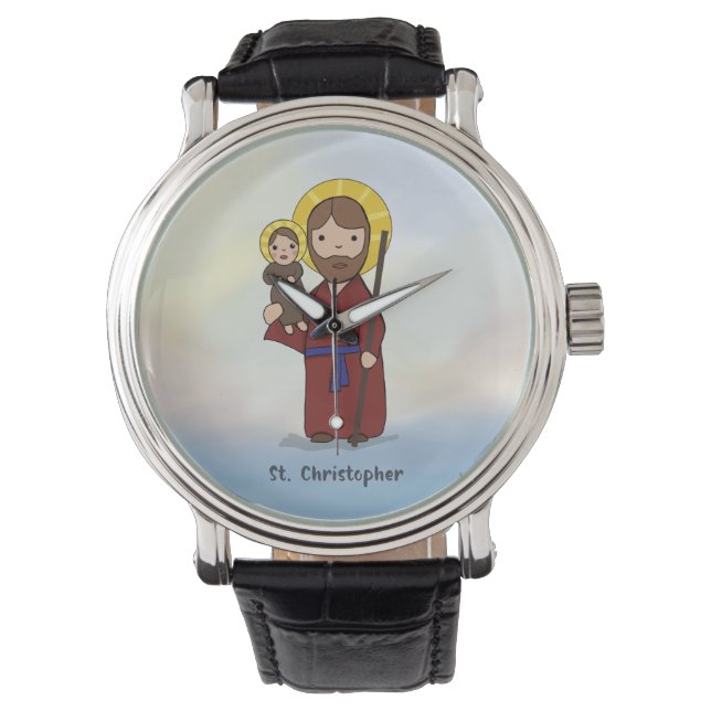 St. Christopher Feast Day Saint Armbandsur (Framsida)