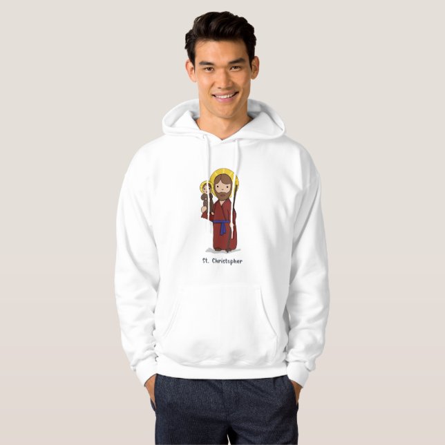 St. Christopher Feast Day Saint Hoodie (Hel framsida)