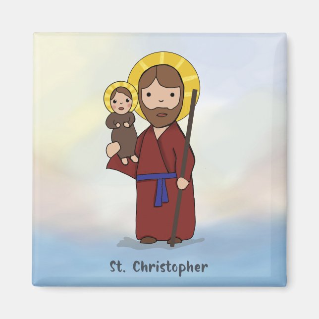 St. Christopher Feast Day Saint Magnet (Framsidan)