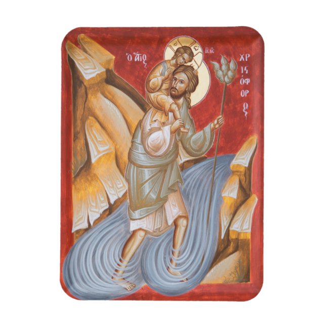 St Christopher Icon Magnet (Vertikal)