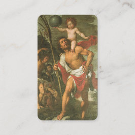St. Christopher Jesus Religiösa Catholic Prayer Placeringskort