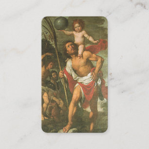 St. Christopher Jesus Religiösa Catholic Prayer Placeringskort