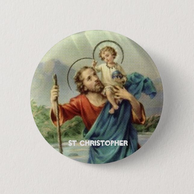 St Christopher knäppas Knapp (Framsida)