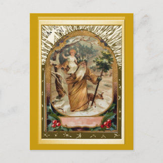 St Christopher med barnet Jesus Helg Vykort